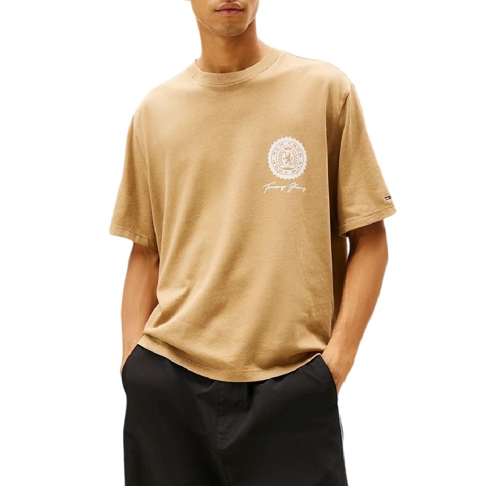 TOMMY JEANS 90S BILLS TEE T-SHIRT ΜΠΛΟΥΖΑ ΑΝΔΡΙΚΗ BROWN