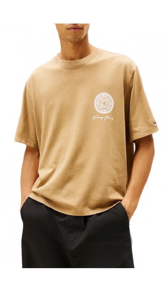 TOMMY JEANS 90S BILLS TEE T-SHIRT ΜΠΛΟΥΖΑ ΑΝΔΡΙΚΗ BROWN