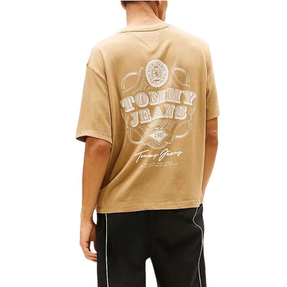 TOMMY JEANS 90S BILLS TEE T-SHIRT ΜΠΛΟΥΖΑ ΑΝΔΡΙΚΗ BROWN