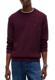 TOMMY JEANS SLIM ESS SWEATER EXT ΜΠΛΟΥΖΑ ΠΛΕΚΤΗ ΑΝΔΡΙΚΗ BERRY
