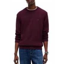 TOMMY JEANS SLIM ESS SWEATER EXT ΜΠΛΟΥΖΑ ΠΛΕΚΤΗ ΑΝΔΡΙΚΗ BERRY
