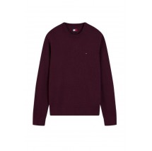 TOMMY JEANS SLIM ESS SWEATER EXT ΜΠΛΟΥΖΑ ΠΛΕΚΤΗ ΑΝΔΡΙΚΗ BERRY