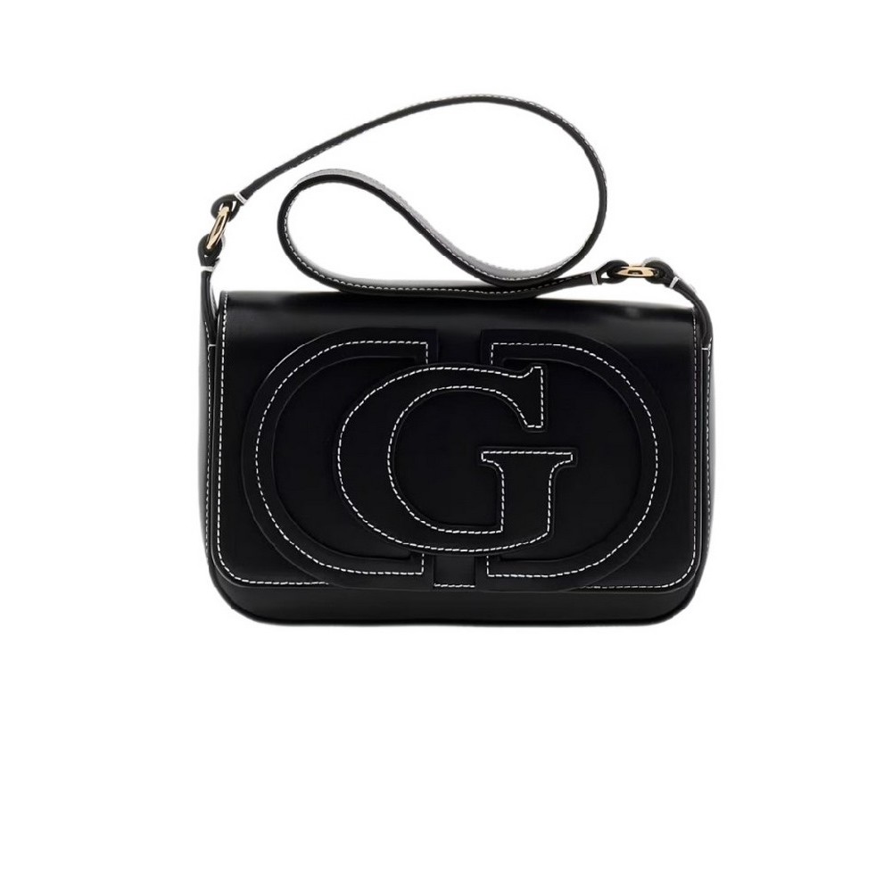 GUESS RUBY FLAP SHOULDER BAG ΤΣΑΝΤΑ ΓΥΝΑΙΚΕΙΑ BLACK