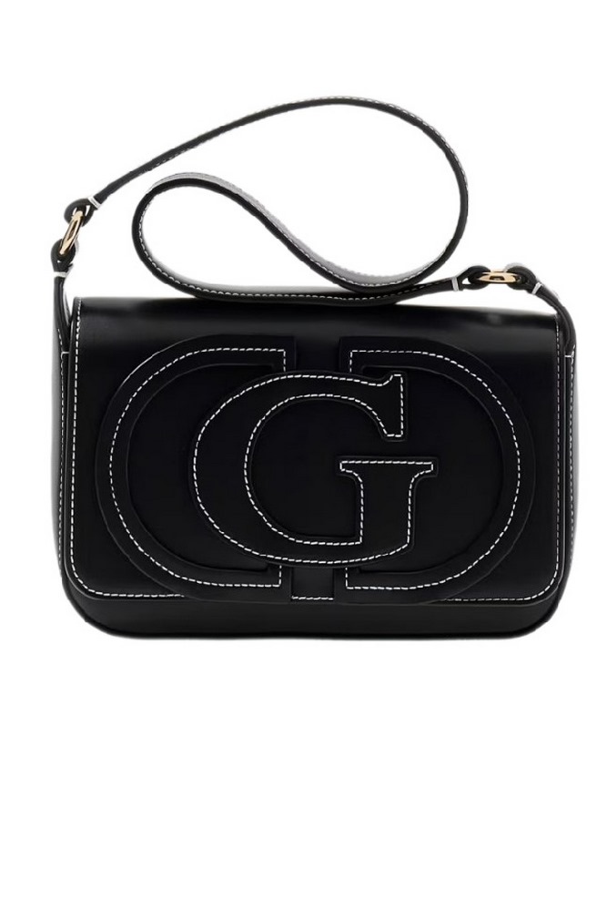 GUESS RUBY FLAP SHOULDER BAG ΤΣΑΝΤΑ ΓΥΝΑΙΚΕΙΑ BLACK