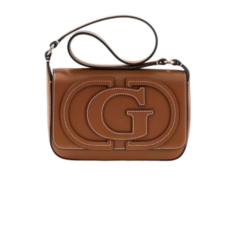 GUESS RUBY FLAP SHOULDER BAG ΤΣΑΝΤΑ ΓΥΝΑΙΚΕΙΑ CARAMEL