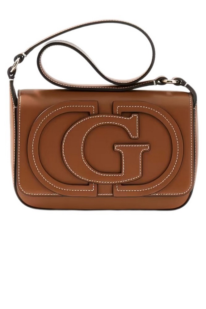 GUESS RUBY FLAP SHOULDER BAG ΤΣΑΝΤΑ ΓΥΝΑΙΚΕΙΑ CARAMEL