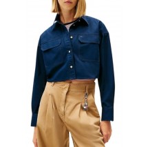 TOMMY JEANS CROPPED UTILITY SHIRT ΠΟΥΚΑΜΙΣΟ ΓΥΝΑΙΚΕΙΟ DARK NAVY