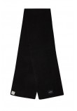 CALVIN KLEIN MONOLOGO PATCH RIB KNIT SCARF ΚΑΣΚΟΛ ΑΝΔΡΙΚΟ BLACK