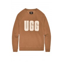 UGG MADELINE FUZZY LOGO CREWNECK ΜΠΛΟΥΖΑ ΦΟΥΤΕΡ ΓΥΝΑΙΚΕΙΑ CAMEL