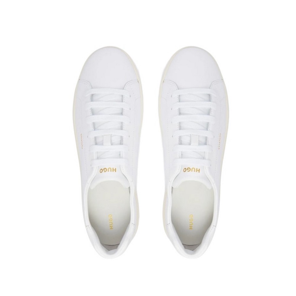 HUGO BOSS NESTON TENN LACE UP SNEAKERS ΠΑΠΟΥΤΣΙ ΑΝΔΡΙΚΟ WHITE