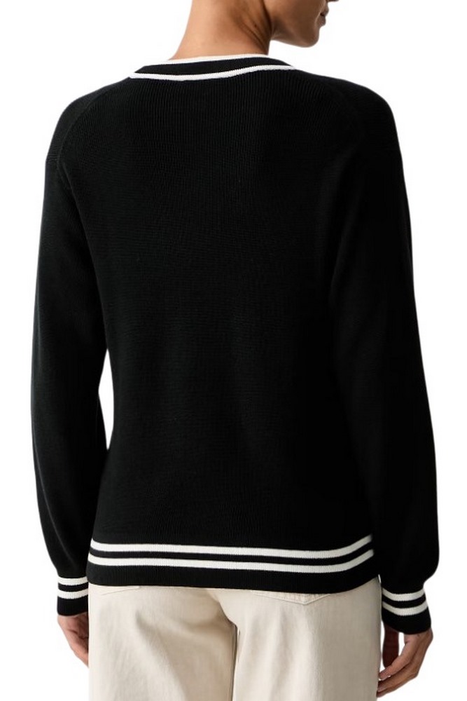 CALVIN KLEIN JEANS WOVEN LABEL CREWNECK SWEATER ΜΠΛΟΥΖΑ ΠΛΕΚΤΗ ΓΥΝΑΙΚΕΙΑ BLACK