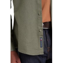 TOMMY JEANS REG FLANNEL SHIRT EXT ΠΟΥΚΑΜΙΣΟ ΑΝΔΡΙΚΟ MILITARY GREEN
