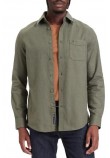 TOMMY JEANS REG FLANNEL SHIRT EXT ΠΟΥΚΑΜΙΣΟ ΑΝΔΡΙΚΟ MILITARY GREEN