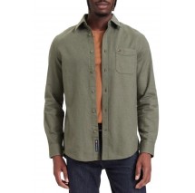 TOMMY JEANS REG FLANNEL SHIRT EXT ΠΟΥΚΑΜΙΣΟ ΑΝΔΡΙΚΟ MILITARY GREEN