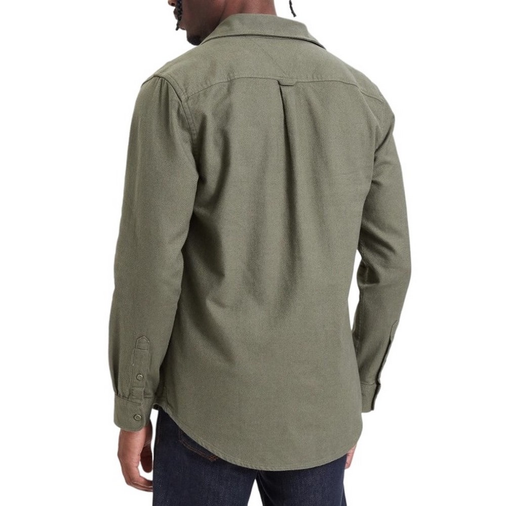 TOMMY JEANS REG FLANNEL SHIRT EXT ΠΟΥΚΑΜΙΣΟ ΑΝΔΡΙΚΟ MILITARY GREEN
