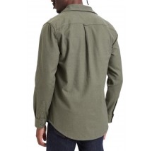 TOMMY JEANS REG FLANNEL SHIRT EXT ΠΟΥΚΑΜΙΣΟ ΑΝΔΡΙΚΟ MILITARY GREEN