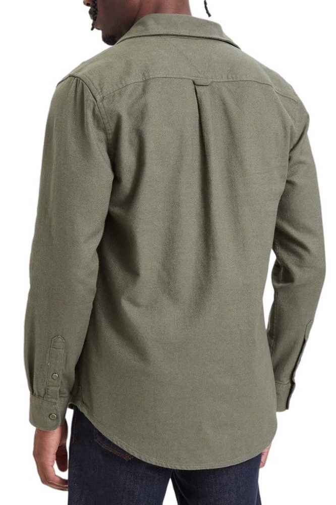 TOMMY JEANS REG FLANNEL SHIRT EXT ΠΟΥΚΑΜΙΣΟ ΑΝΔΡΙΚΟ MILITARY GREEN