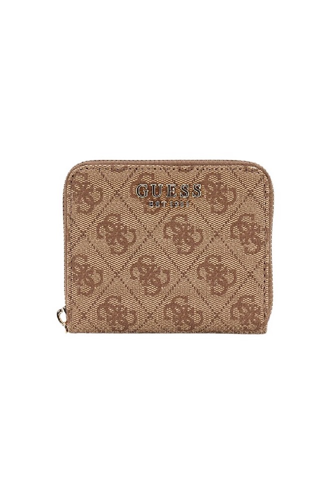 GUESS LAUREL II SLG SMALL ZIP AROUND ΠΟΡΤΟΦΟΛΙ ΓΥΝΑΙΚΕΙΟ LATTE