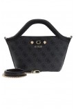 GUESS LINDSEY MINI TOTE ΤΣΑΝΤΑ ΓΥΝΑΙΚΕΙΑ DARK GREY