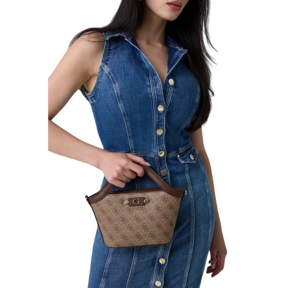 GUESS LINDSEY MINI TOTE ΤΣΑΝΤΑ ΓΥΝΑΙΚΕΙΑ LATTE