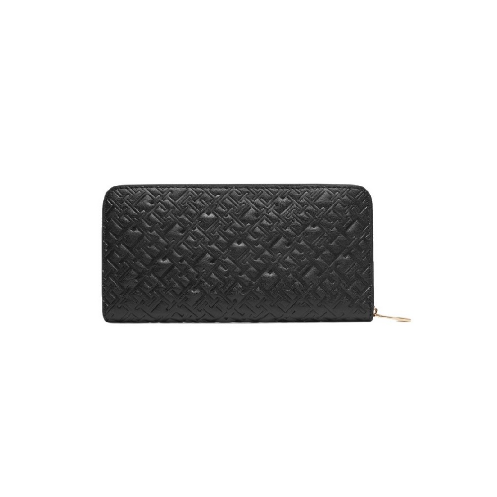TOMMY HILFIGER  ICON LRG ZA MONO EMBO ΠΟΡΤΟΦΟΛΙ ΓΥΝΑΙΚΕΙΟ BLACK