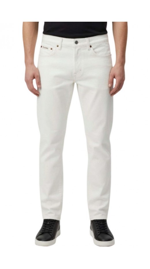 CALVIN KLEIN JEANS CLASSIC TAPER CHALK WHITE JEAN ΤΖΙΝ ΠΑΝΤΕΛΟΝΙ ΑΝΔΡΙΚΟ DENIM WHITE