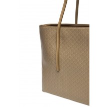CALVIN KLEIN AOP TOTE POUCH ON STRAP ΤΣΑΝΤΑ ΓΥΝΑΙΚΕΙΑ TAUPE