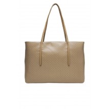 CALVIN KLEIN AOP TOTE POUCH ON STRAP ΤΣΑΝΤΑ ΓΥΝΑΙΚΕΙΑ TAUPE