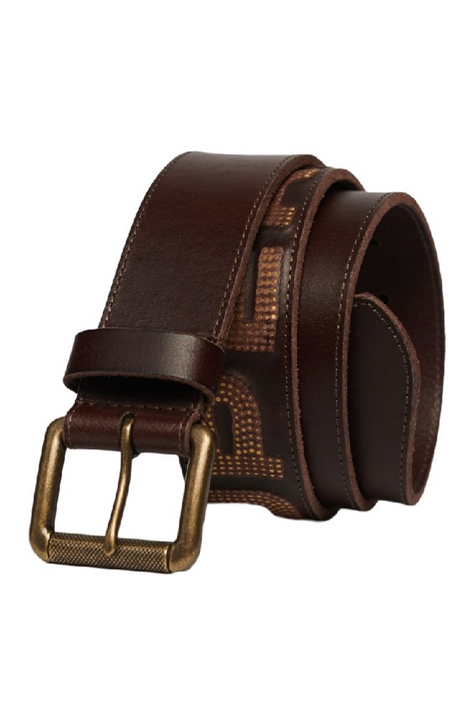 SUPERDRY BRANDED BELT ΖΩΝΗ ΑΝΔΡΙΚΗ BROWN