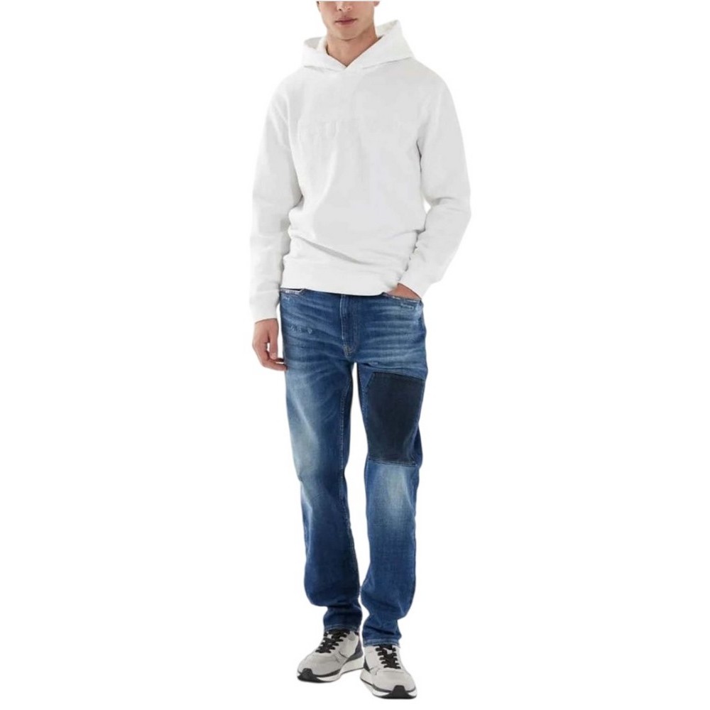 GUESS BEAU HOODIE SWEATSHI ΦΟΥΤΕΡ ΑΝΔΡΙΚΟ WHITE