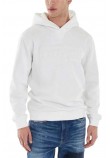 GUESS BEAU HOODIE SWEATSHI ΦΟΥΤΕΡ ΑΝΔΡΙΚΟ WHITE