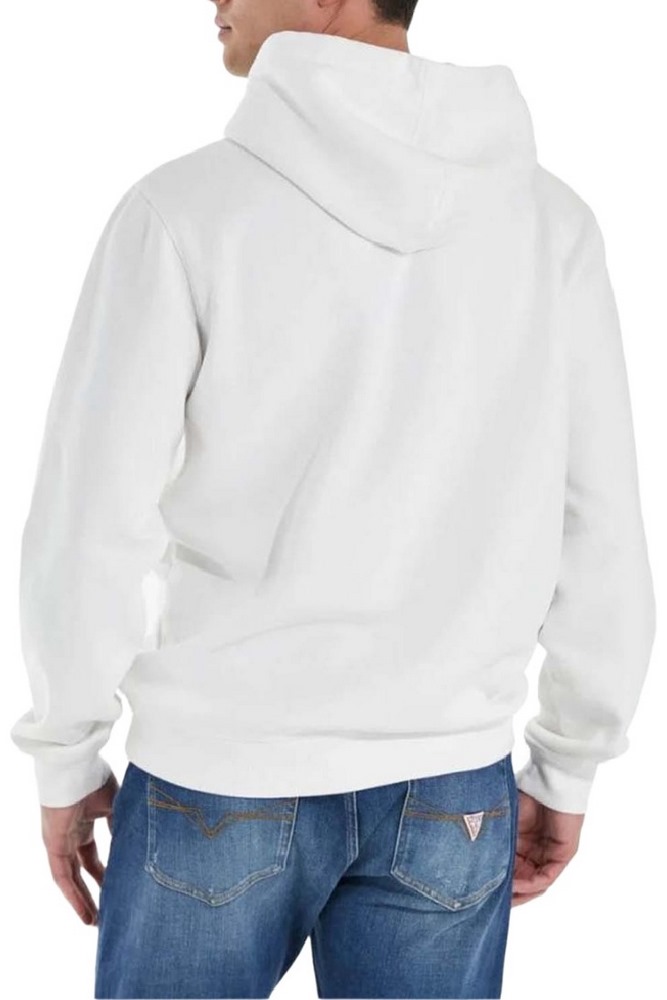 GUESS BEAU HOODIE SWEATSHI ΦΟΥΤΕΡ ΑΝΔΡΙΚΟ WHITE