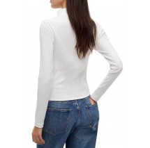 TOMMY JEANS ESSENTIAL MOCK NECK ΜΠΛΟΥΖΑ ΜΑΚΡΥΜΑΝΙΚΗ ΓΥΝΑΙΚΕΙΑ ECRU