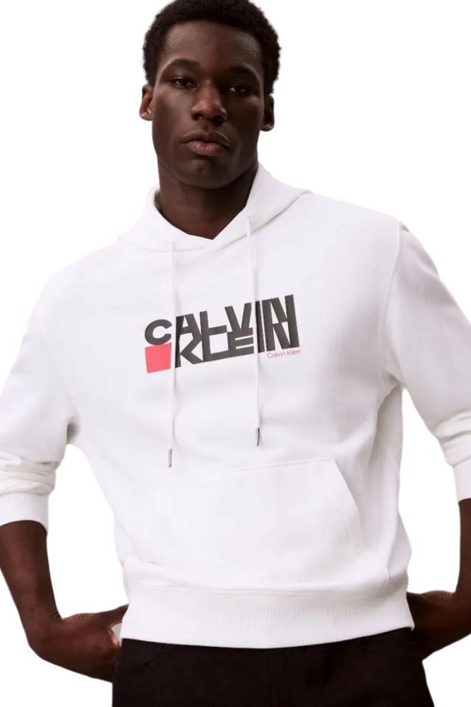 CALVIN KLEIN JEANS LS EU 350TERRY CK REDBOX GRAPHIC ΦΟΥΤΕΡ ΜΠΛΟΥΖΑ ΑΝΔΡΙΚΗ WHITE