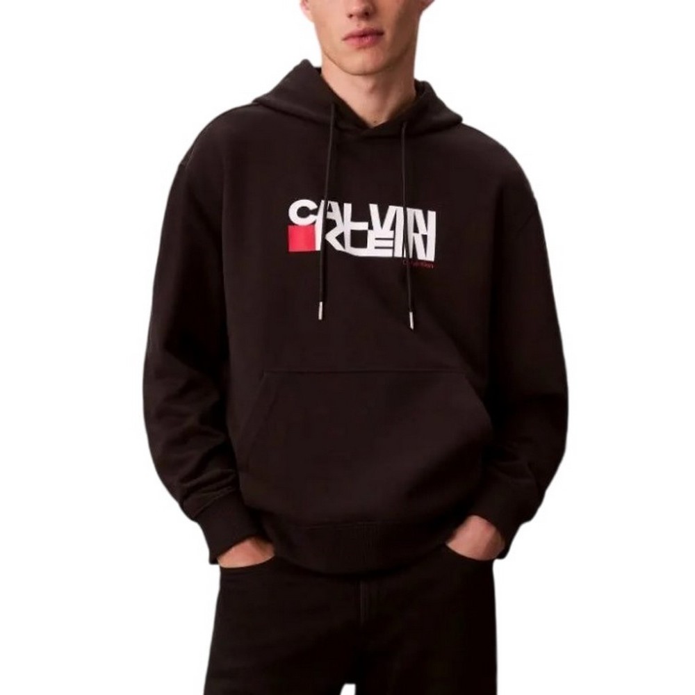 CALVIN KLEIN JEANS LS EU 350TERRY CK REDBOX GRAPHIC ΦΟΥΤΕΡ ΜΠΛΟΥΖΑ ΑΝΔΡΙΚΗ BLACK