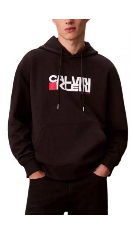 CALVIN KLEIN JEANS LS EU 350TERRY CK REDBOX GRAPHIC ΦΟΥΤΕΡ ΜΠΛΟΥΖΑ ΑΝΔΡΙΚΗ BLACK