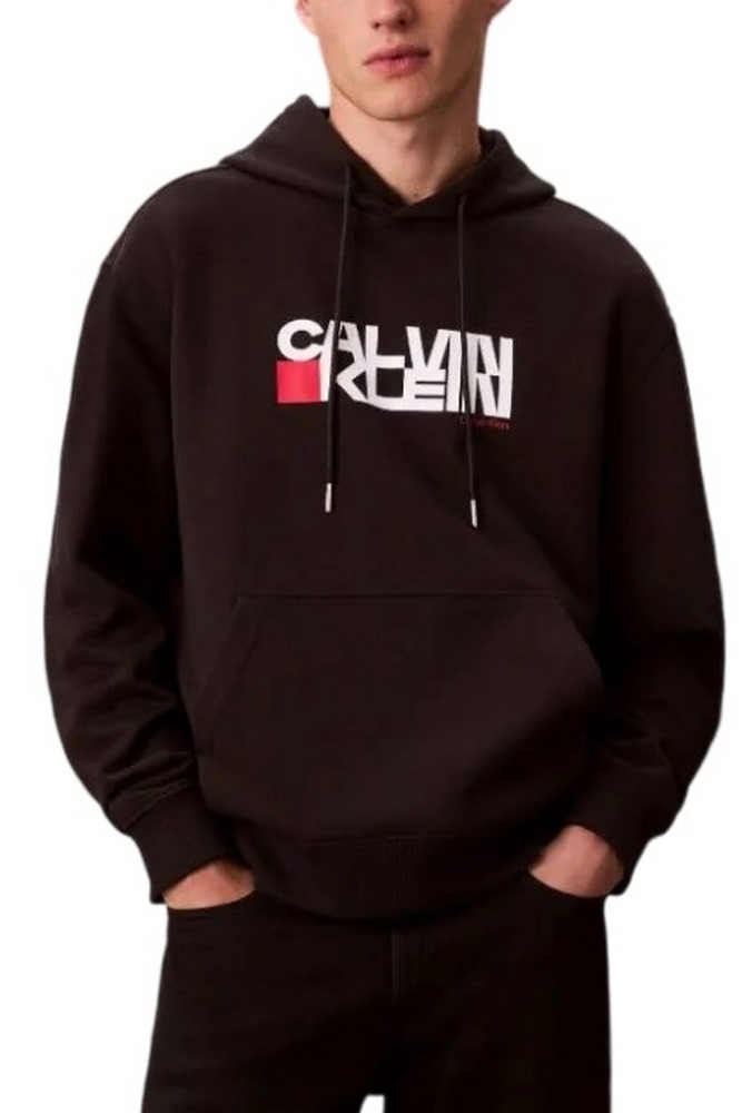 CALVIN KLEIN JEANS LS EU 350TERRY CK REDBOX GRAPHIC ΦΟΥΤΕΡ ΜΠΛΟΥΖΑ ΑΝΔΡΙΚΗ BLACK