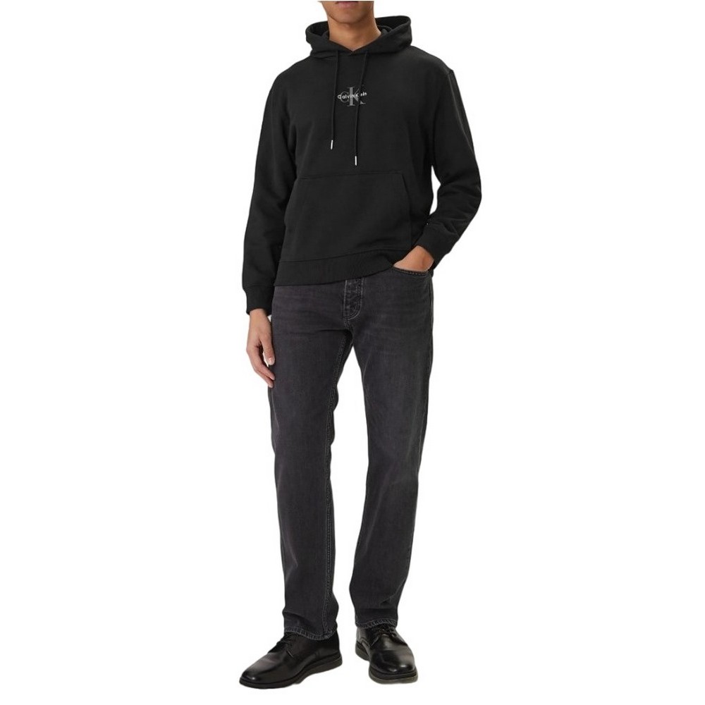 CALVIN KLEIN JEANS EU 350TERRY MICRO MONOLOGO HO ΦΟΥΤΕΡ ΜΠΛΟΥΖΑ ΑΝΔΡΙΚΗ BLACK