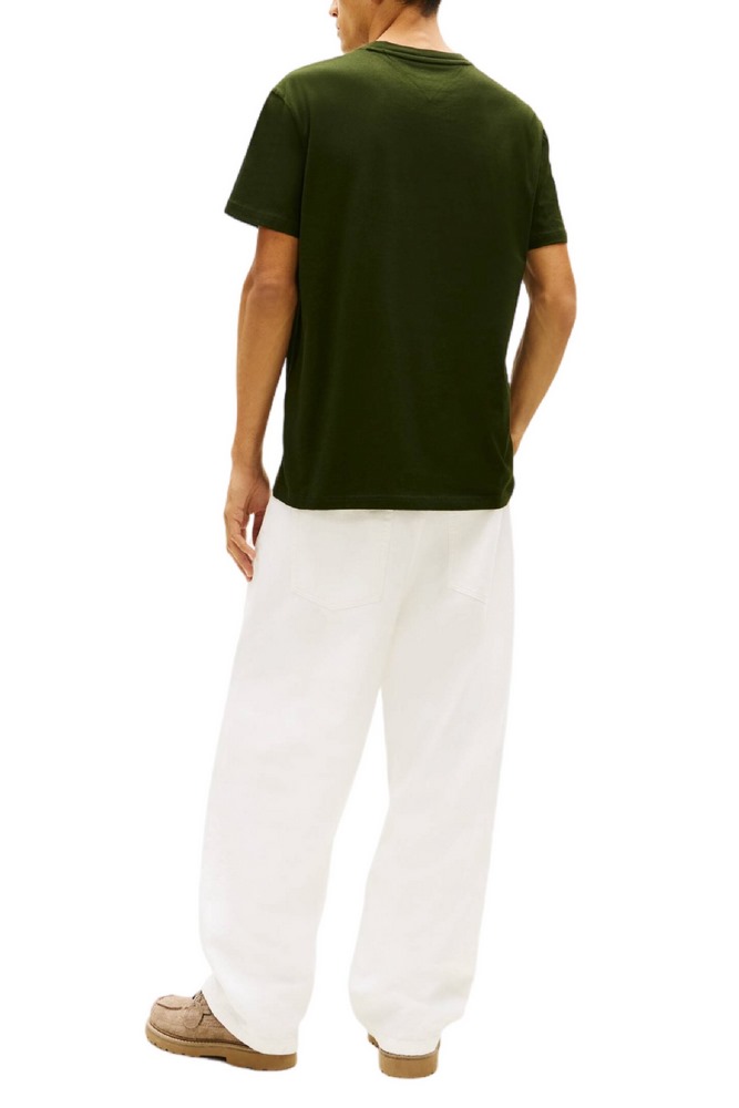 TOMMY JEANS REG SIGNATURE STRIPE T-SHIRT ΜΠΛΟΥΖΑ ΑΝΔΡΙΚΗ FOREST GREEN