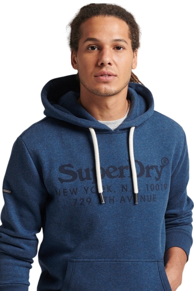 ΜΠΛΟΥΖΑ ΦΟΥΤΕΡ  VINTAGE LOGO EMB  ΑΝΔΡΙΚΗ SUPERDRY BLUE