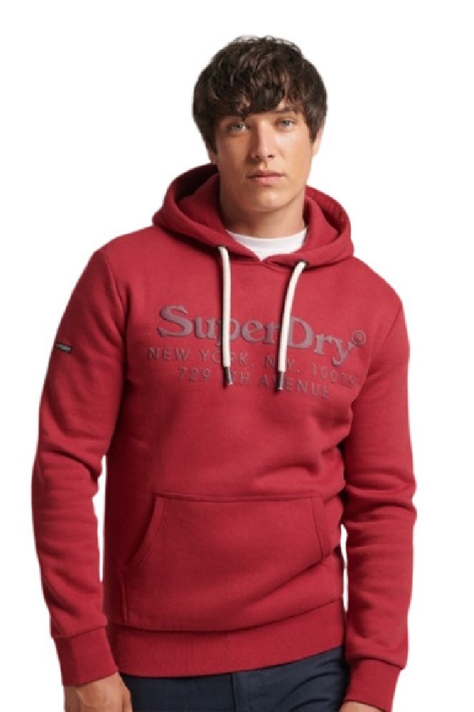 ΜΠΛΟΥΖΑ ΦΟΥΤΕΡ  VINTAGE LOGO EMB  ΑΝΔΡΙΚΗ SUPERDRY RED