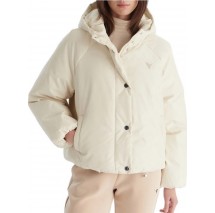 GUESS 4G BOXY PUFFER JACKET ΜΠΟΥΦΑΝ ΓΥΝΑΙΚΕΙΟ ECRU