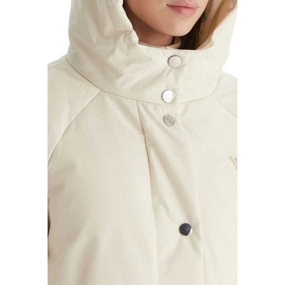 GUESS 4G BOXY PUFFER JACKET ΜΠΟΥΦΑΝ ΓΥΝΑΙΚΕΙΟ ECRU