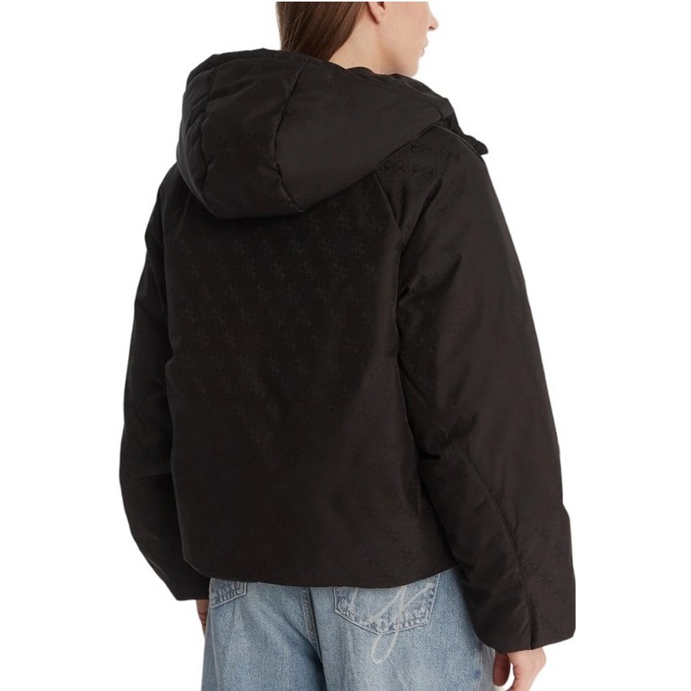 GUESS 4G BOXY PUFFER JACKET ΜΠΟΥΦΑΝ ΓΥΝΑΙΚΕΙΟ BLACK