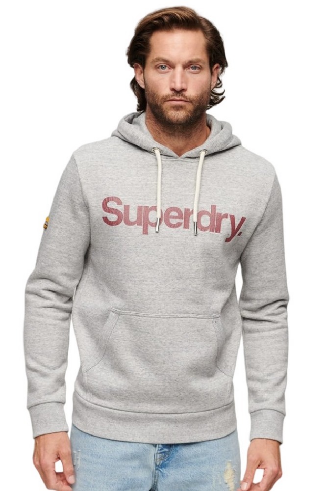 SUPERDRY D1 OVIN CORE LOGO CLASSIC HOODIE ΜΠΛΟΥΖΑ ΦΟΥΤΕΡ ΑΝΔΡΙΚΗ GREY