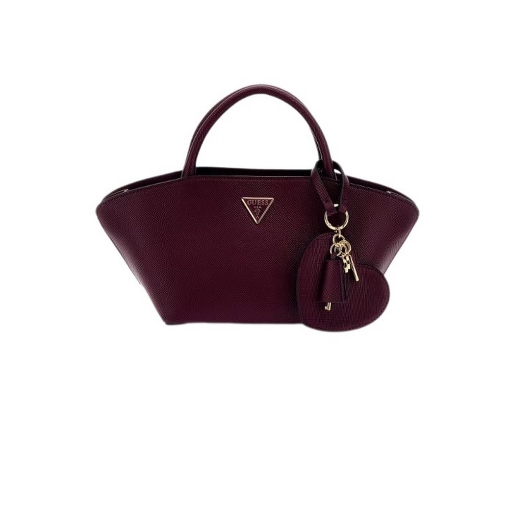 GUESS BOLENA MINI SATCHEL ΤΣΑΝΤΑ ΓΥΝΑΙΚΕΙΑ WINE