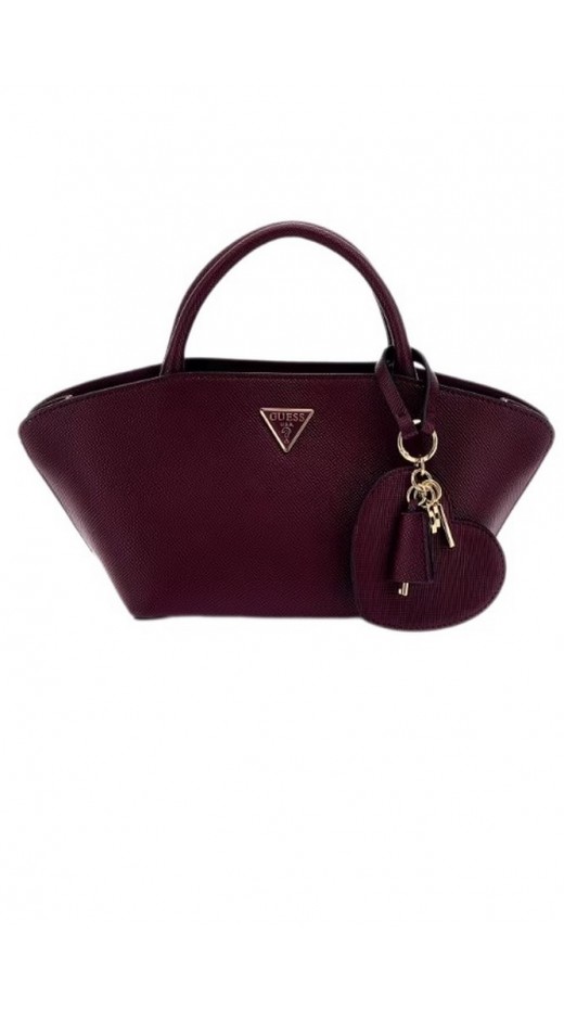 GUESS BOLENA MINI SATCHEL ΤΣΑΝΤΑ ΓΥΝΑΙΚΕΙΑ WINE