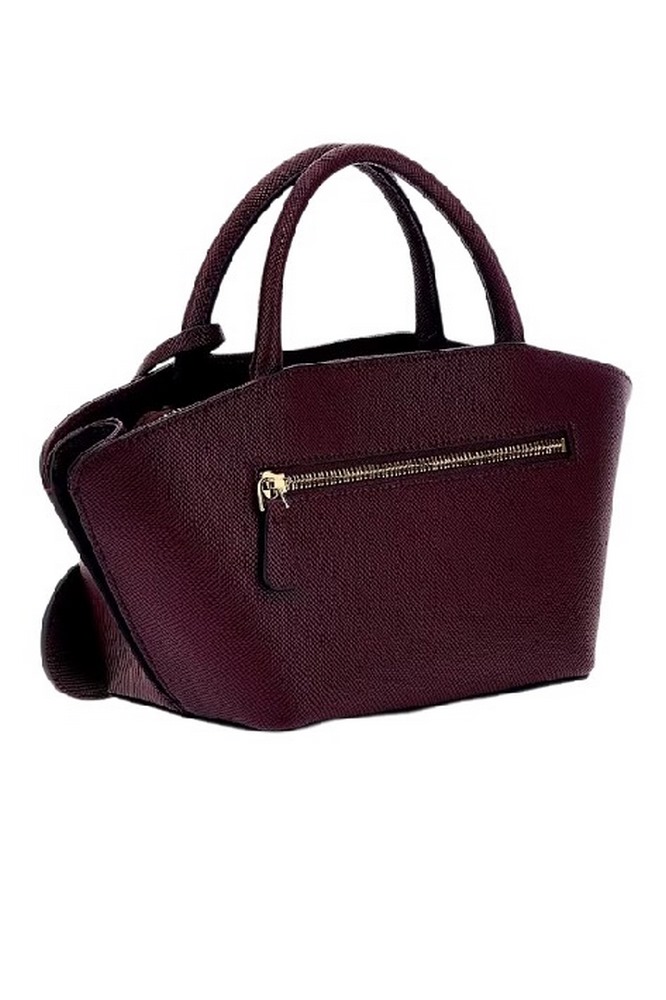 GUESS BOLENA MINI SATCHEL ΤΣΑΝΤΑ ΓΥΝΑΙΚΕΙΑ WINE