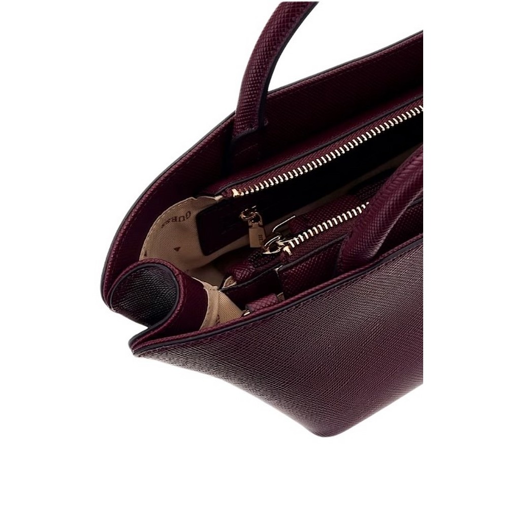 GUESS BOLENA MINI SATCHEL ΤΣΑΝΤΑ ΓΥΝΑΙΚΕΙΑ WINE