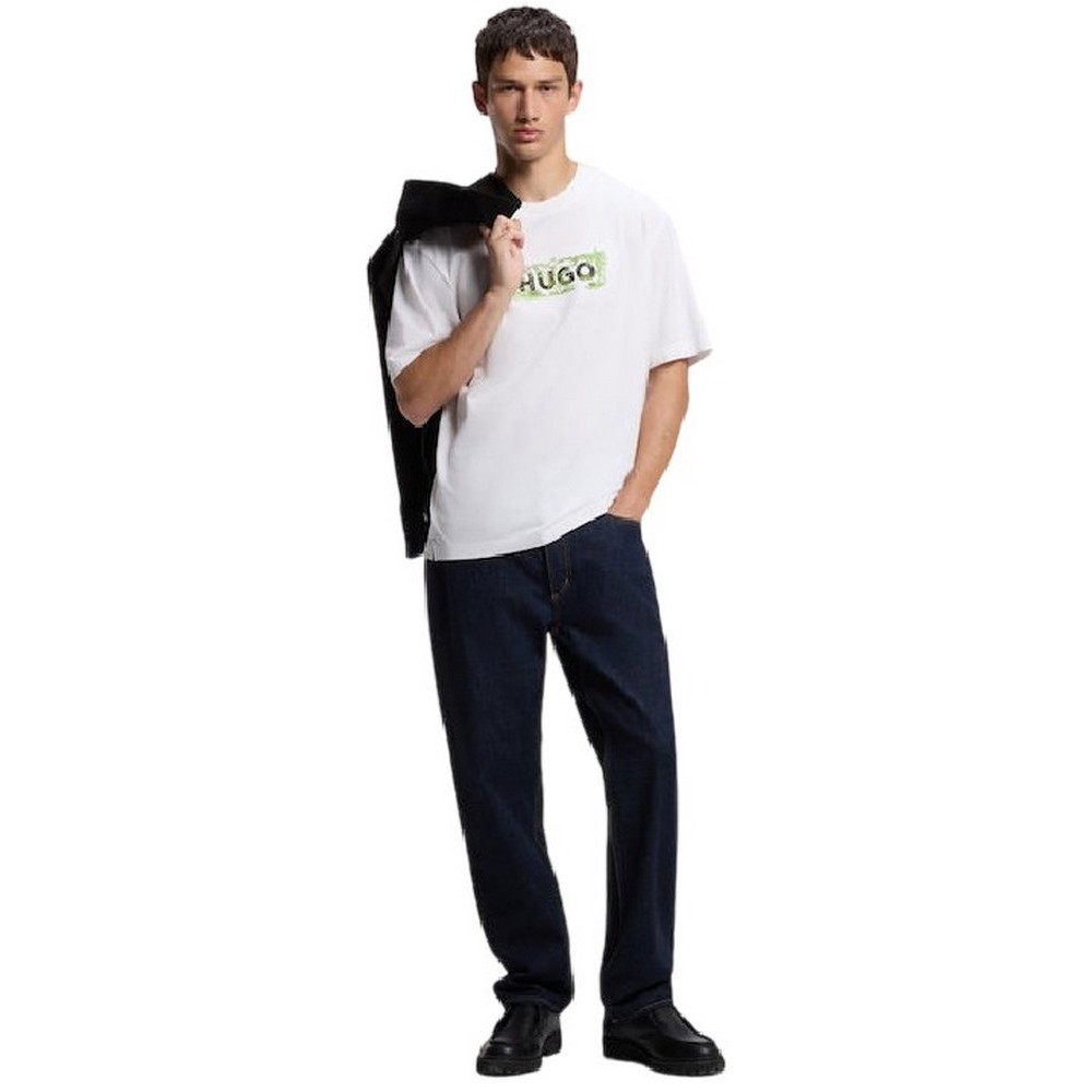 HUGO BOSS NIVIOTEE JERSEY T-SHIRT ΜΠΛΟΥΖΑ ΑΝΔΡΙΚΗ WHITE